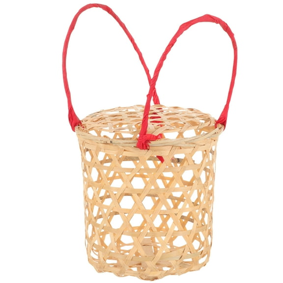 CYLINDSOME Bamboo Storage Basket Portable Bamboo Egg Basket Egg Holder Fruit Storage Holder