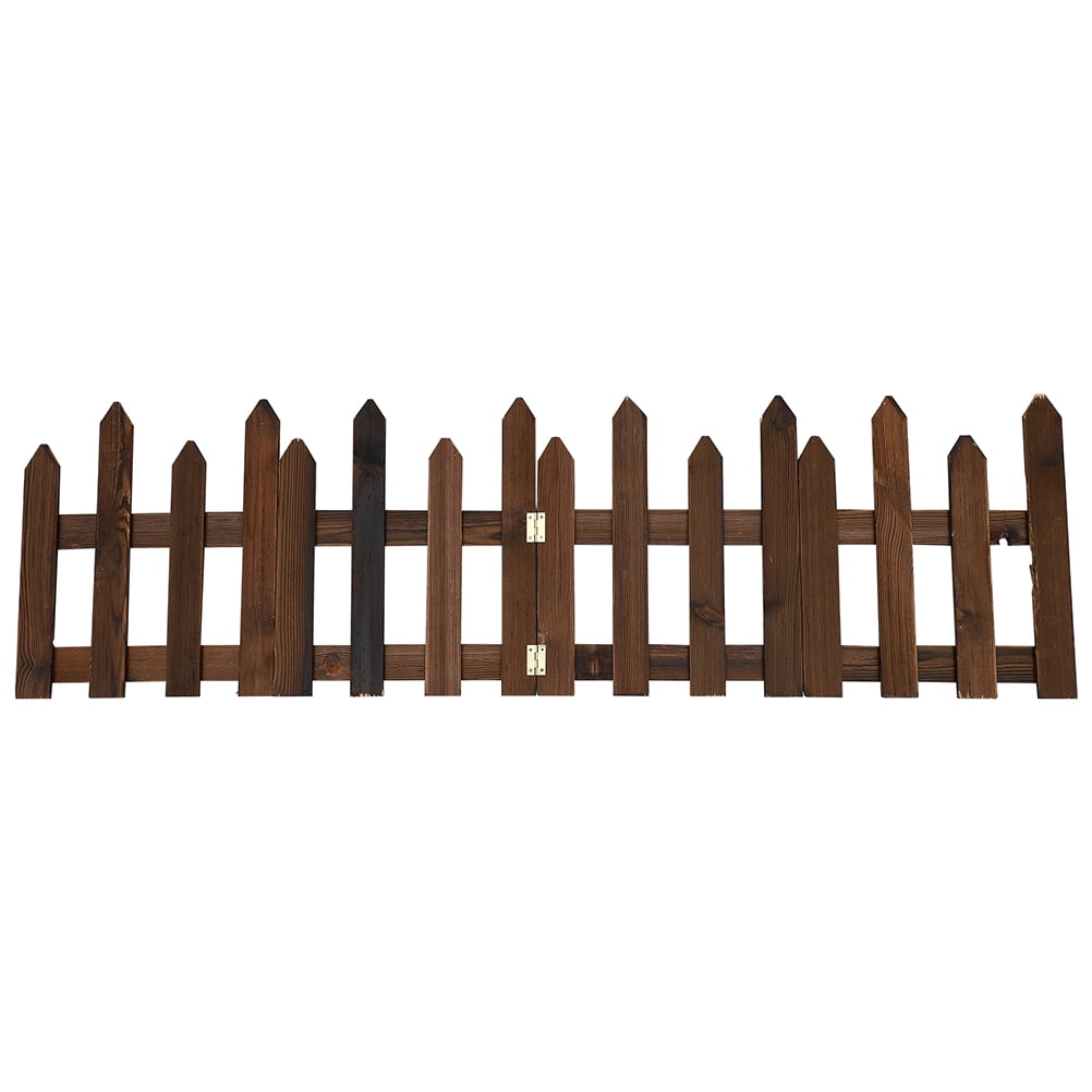 CYLINDSOME Garden Wooden Folding Fence Lawn Flowerbeds Plant Border Decorative Landscape Wooden Panels