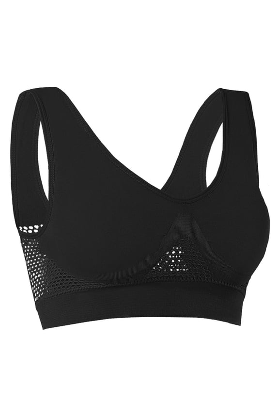 Sports Bra Wirefree Bra Breathable Yoga Running Bra Fitness Bra for Women Size L