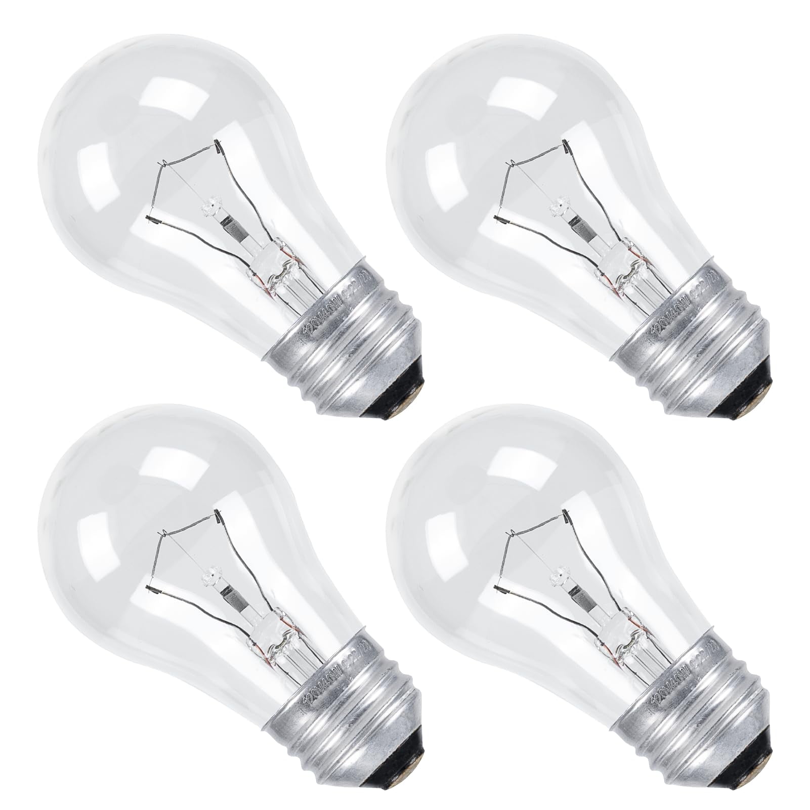 CYLYT 4Pack Oven Light Bulbs 40 Watts Appliance Bulb, E26 A15 120V