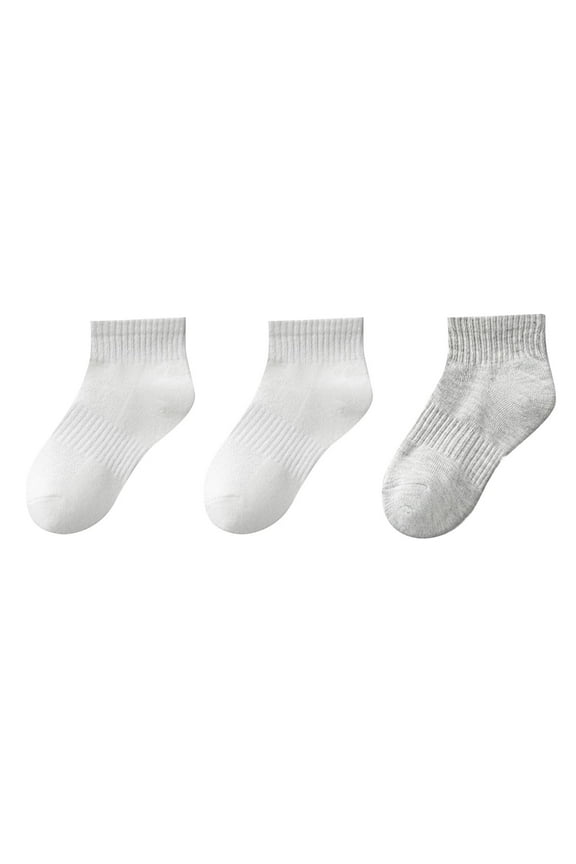 5 Pair Children's Cute Ankle/Ankle Socks/Knee-High Socks/Crew Socks Cotton Running Socks Lightweight Gym Socks Sports Socks Sweat Absorbing And Odor Proof Socks Dark Gray,3 Years