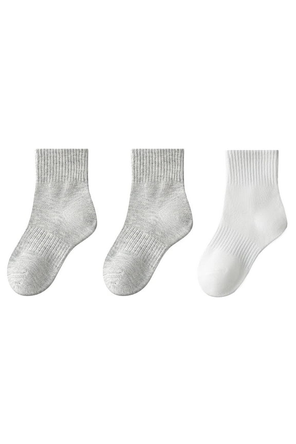 5 Pair Children's Cute Ankle/Ankle Socks/Knee-High Socks/Crew Socks Cotton Running Socks Lightweight Gym Socks Sports Socks Sweat Absorbing And Odor Proof Socks White,9 Years