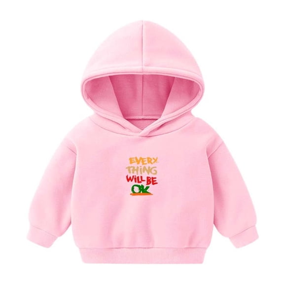 CYMMPU Baby Toddler Kid Boy Girl Solid Casual Pocket Hoodie Sweatershirt Pullover Infant Baby Letter Girls Tops Hoodie Girls Pink 5 Years