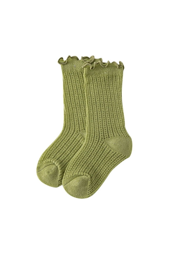 Baby's Soft Sleep Socks Ribbed Knit Winter Green,1 Years