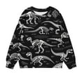 thumbnail image 1 of CYMMPU Boys Crewneck Sweatshirt Monster Truck Dinosaur Shirts Cotton Lightweight Pullover Sweater for Kids Black 2 Years, 1 of 2