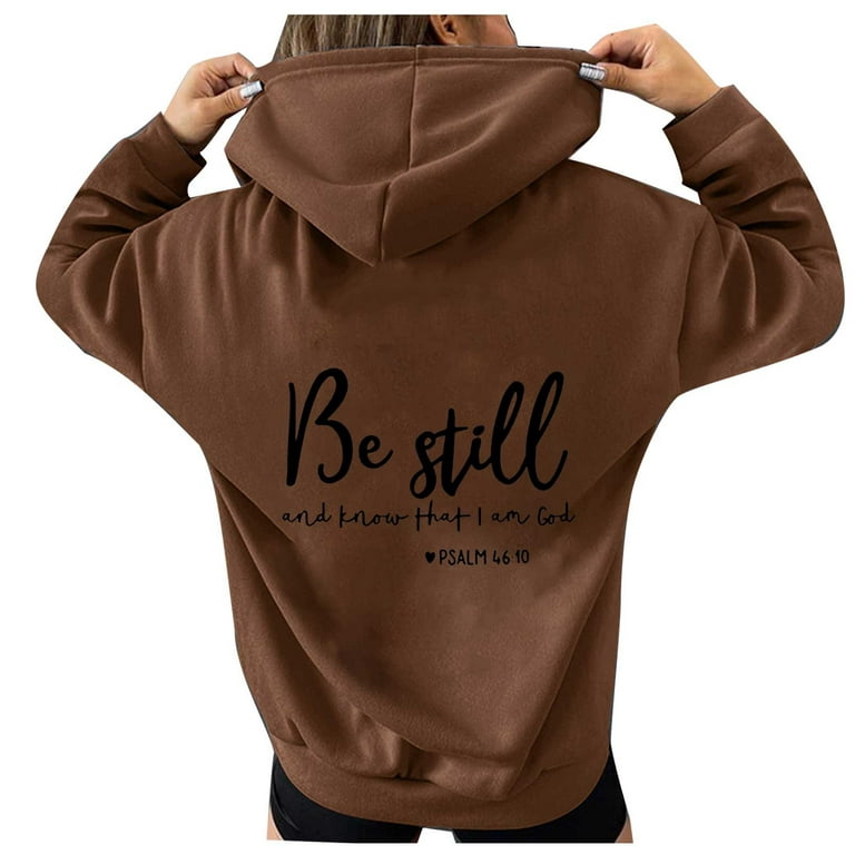 Plus Size Tunics for Women Solid Color Printed Hoodie with Pocket Sweater  Merry Christmas Workout Fashion (Coffee, S) at  Women's Clothing store
