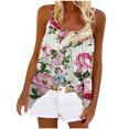 thumbnail image 1 of CYMMPU Clothing for Women Tank Top Printed Spaghetti Strap Loose Camisole Flowy Camis Sleeveless Pleated Tunic Tops Summer Vest Top&nbsp;, 1 of 5