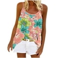 thumbnail image 1 of CYMMPU Clothing for Women Tank Top Printed Spaghetti Strap Loose Camisole Flowy Camis Sleeveless Pleated Tunic Tops Summer Vest Top, 1 of 5