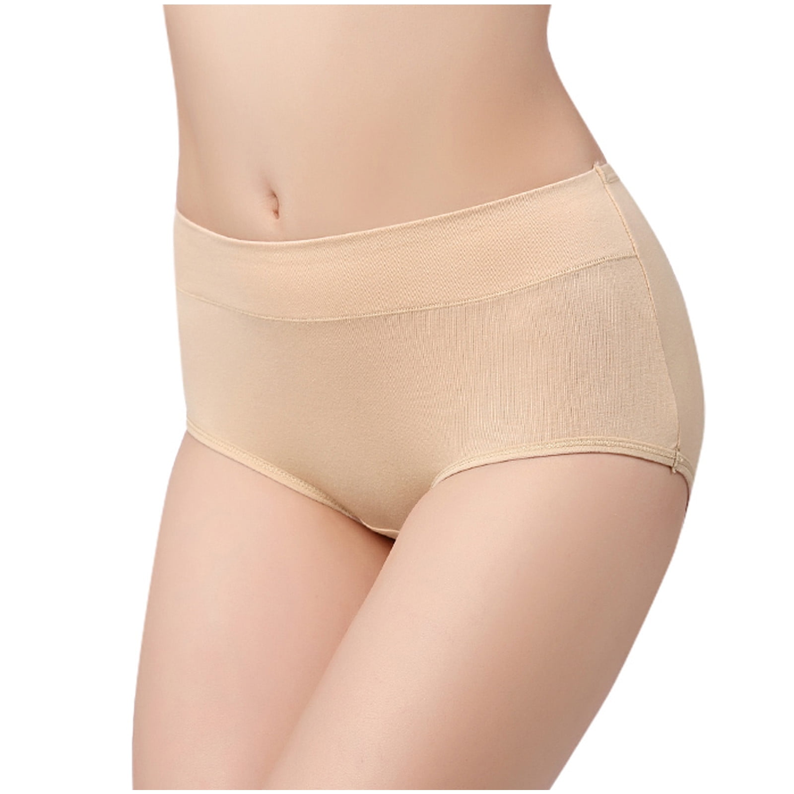 CYMMPU Comfort Breathable Lingerie Sexy Cotton Panties Mid Waist Hipster  Strechy Briefs for Women Ladies Seamless Underwear 