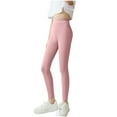 thumbnail image 1 of CYMMPU Girls Athletic Leggings Cotton Soft Stretchy Kids Yoga Pants Dance Workout Trainning Age 3-15 Years Pink 15-16Years, 1 of 6