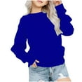 thumbnail image 1 of CYMMPU Girls Crewneck Sweaters Kids Fall Long Sleeve Cute Knit Pullover Tops Blue 3 Years, 1 of 7