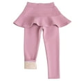 thumbnail image 1 of CYMMPU Girls Footless Leggings with Ruffle Skirt Tutu Pants Comfortable Stretchy Cotton Tights for Kids Toddler Pink 10 Years, 1 of 4