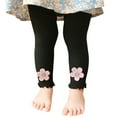 thumbnail image 1 of CYMMPU Girls Leggings for Little Girls, Toddler Girl Pants Leggings for Baby Tights Solid Colors Ruffle Footless Tights Cute Ankle Length Pants for Infant Kids Black 2 Years, 1 of 3