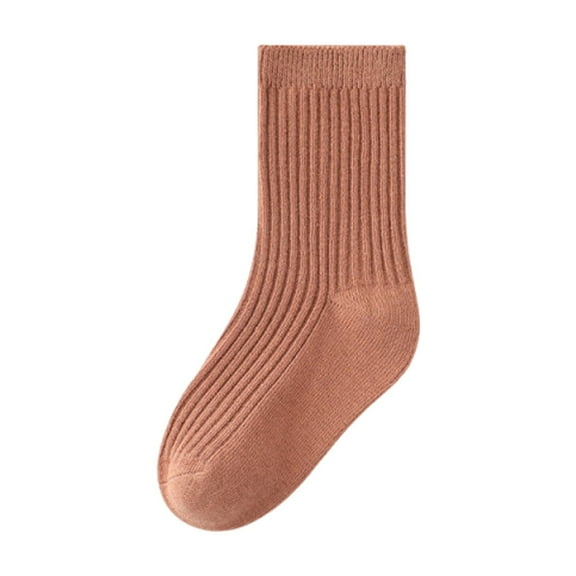 CYMMPU Kids Ankle Socks Unisex Kids Crew Socks Boys Dress Socks Soft Cotton Seamless School Uniform Socks for Girls Orange,XXL