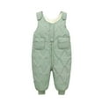 thumbnail image 1 of CYMMPU Kids Baby Winter Snow Bib Pants Windproof Puffer Snowsuit Fleece Lined Warm Overall Jumpsuit Winter Warm Pants Thicken Skiing Bibs for Girls & Boys Green 3-5 Years, 1 of 3