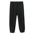thumbnail image 1 of CYMMPU Kids Elastic Waist Jogger Soft Fleece Sweatpants with Pockets Solid Color Sweatpants for Boys Girls Casual Athletic Pant Black 5-7 Years, 1 of 2