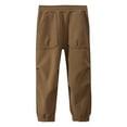 thumbnail image 1 of CYMMPU Kids Elastic Waist Jogger Soft Fleece Sweatpants with Pockets Solid Color Sweatpants for Boys Girls Casual Athletic Pant Khaki 4-5 Years, 1 of 8