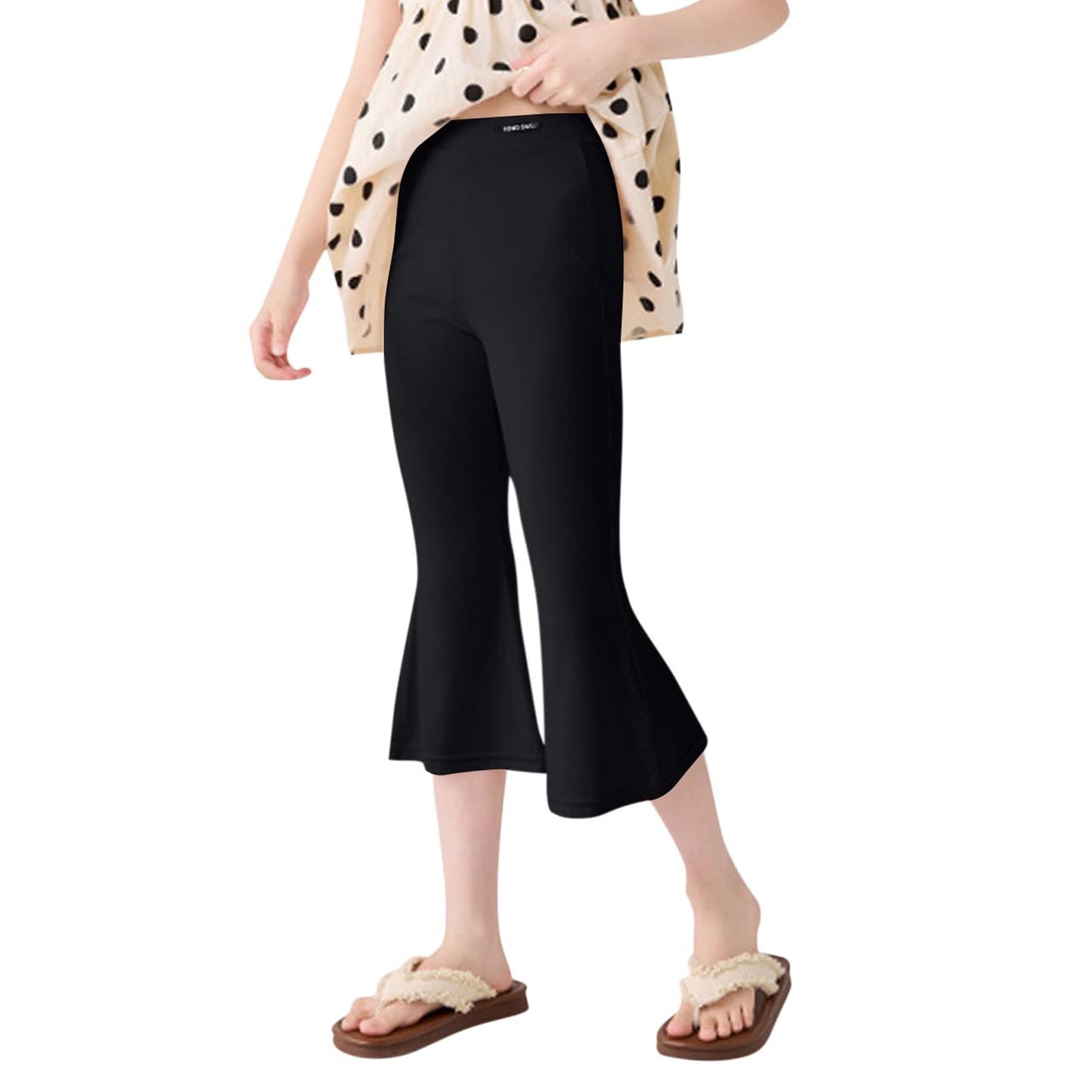 Girls White Bell Bottom Pants