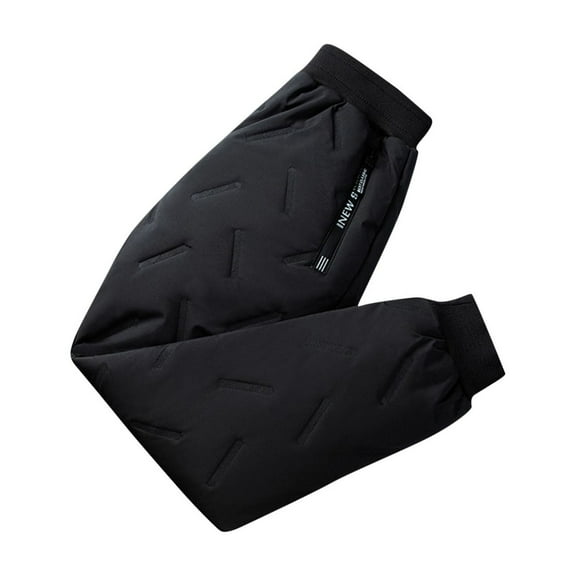 CYMMPU Kids Winter Snow Pant with Lined Fleece Waterproof Puffer Down Pants Zip Pocket Warm Trousers Thermal Elastic Waistband Insulated Puffer Pants Black 5-6 Years