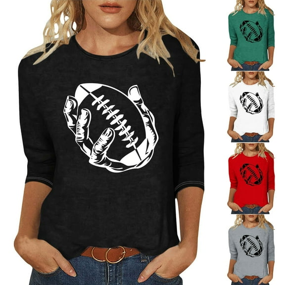 CYMMPU Loose Fit Round Neck Summer Fashion Shirts Tunic Tops 3/4 Sleeve Blouses for Women Dressy Casual Floral Printed Spring Tops Lightweight Basic T-Shirts Black XXXXXL