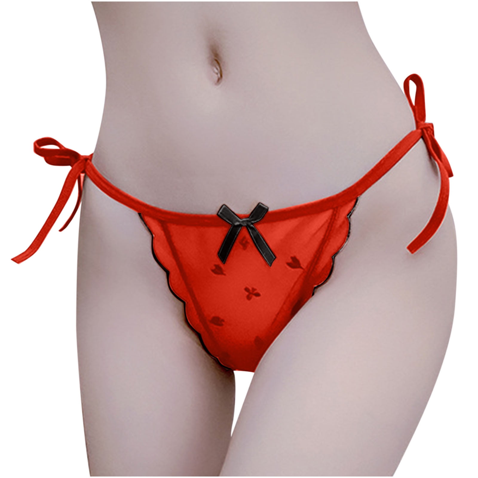 CYMMPU Low Waist Lace Hipster Ladies Underwear Sexy G-String Thongs Lingerie  Strechy Knickers for Women Comfort Breathable 