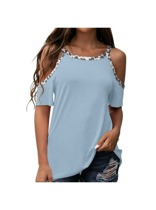 CYMMPU Women's Round Neck Plus Size Tees Clearance Going out Tops