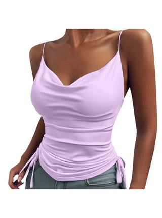 Women's Sleeveless Vest Ribbed Knit Crop Tank Top Spaghetti Strap Camisole