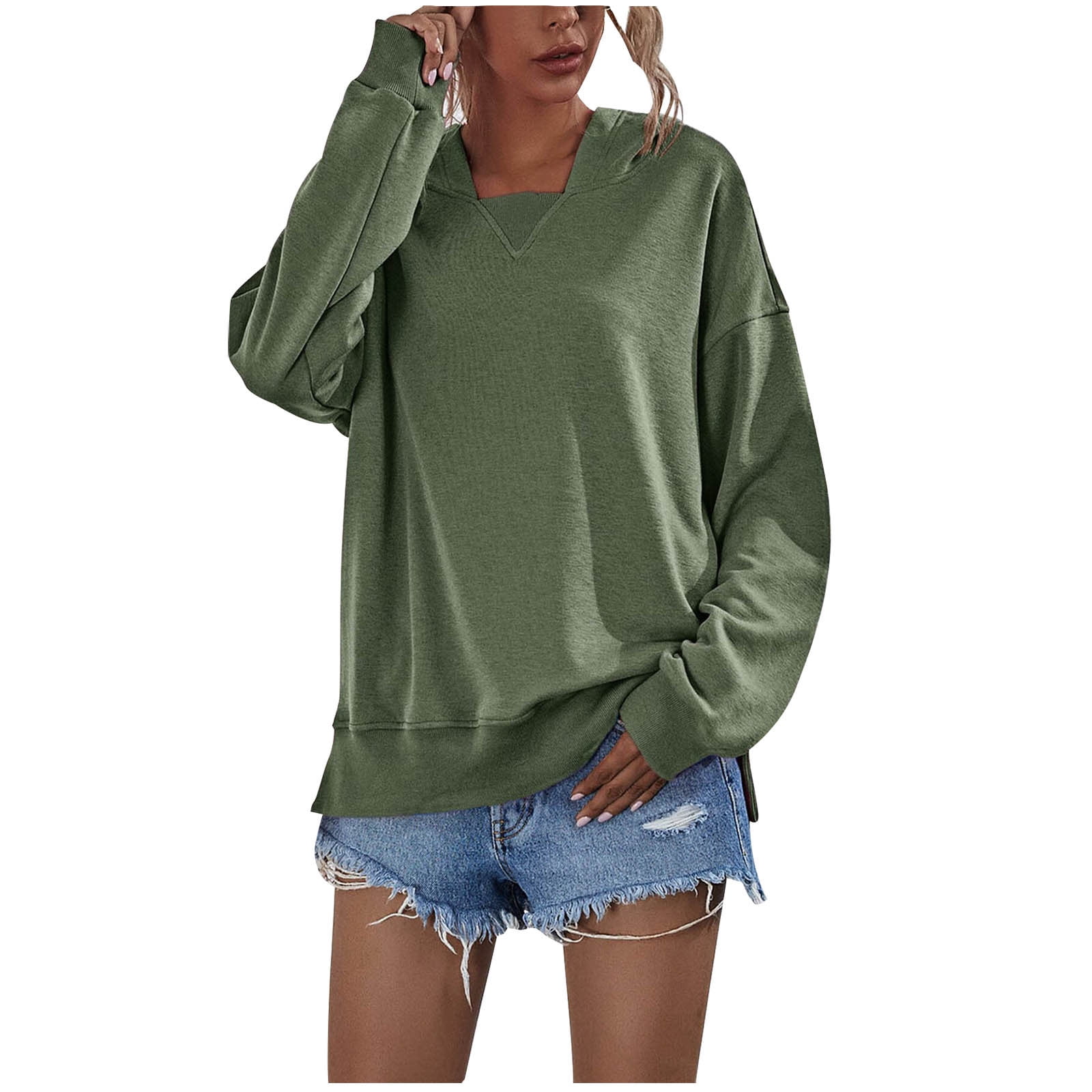 Blczomt Warehouse Deals Today Womens Tops Long Sleeve Womens Fall Fashion  2023 Womens Sweaters Pullover Women's Pullover Sweaters Influencer Must  Haves Army Green S at  Women's Clothing store