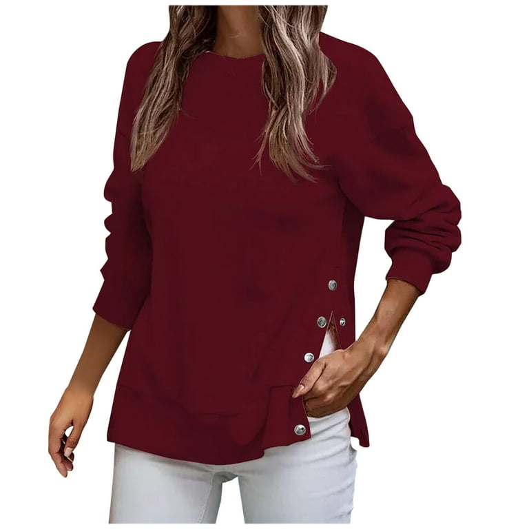 CYMMPU Trendy Pullover Plus Size Tops Spring Clothes for Women