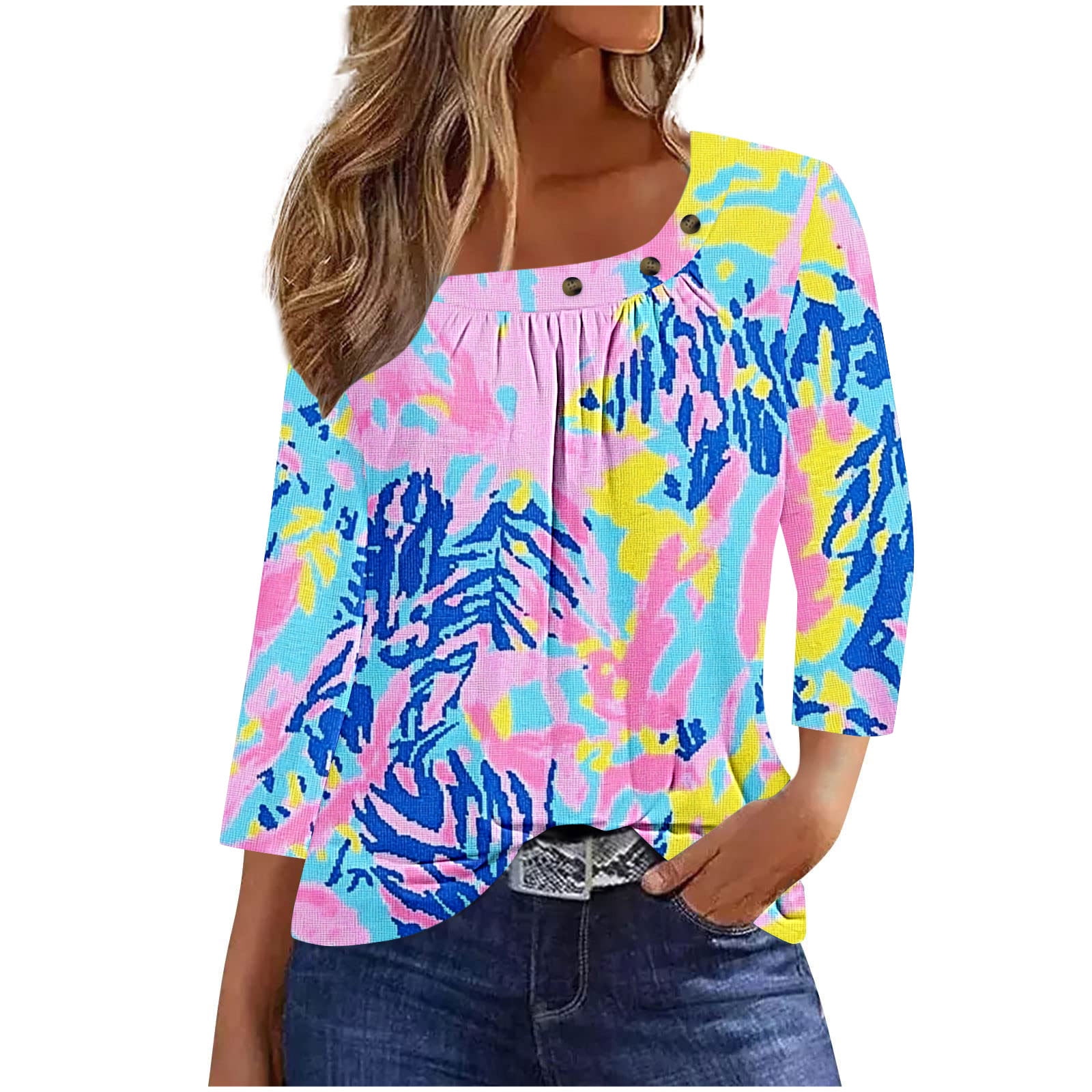 Slanted Fall CYMMPU Women's Basic Tees Trendy Tunic Tops Casual Summer Fall Business ...