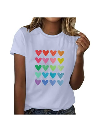 CYMMPU Women's Round Neck Plus Size Tees Clearance Going out Tops