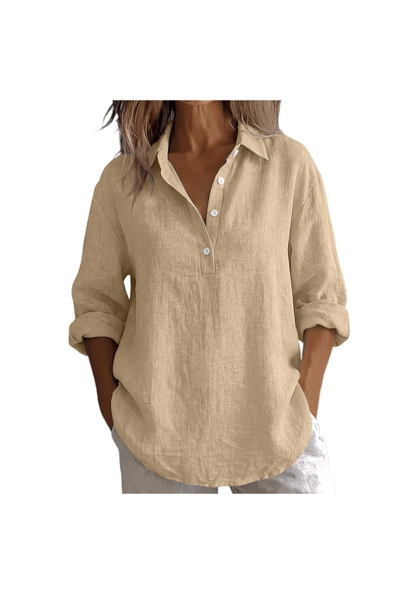 Women's Short Sleeve Criss Cross Twist Knot Back T-Shirt, Solid Loose Soft Fabric Daily Casual Blouse Khaki XXL
