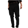 thumbnail image 1 of LMOIPLI Women's Solid Color Elastic High Waist Vintage Palazzo Pants for Women Sports Jogger Palazzo Pants for Women Slim Full Lenght Trousers Fashion Summer Clothes Black XXXL, 1 of 5