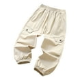 thumbnail image 1 of CYMMPU Youth Girls Pants Kids Toddler Baby Girls Spring Summer Print Cotton Long Pants Cargo Jogger Pants Clothes 5-16year Khaki 14-16 Years, 1 of 3