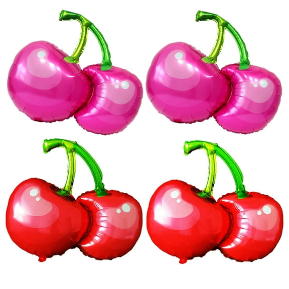 Cymylar Cherry Mylar Balloon Summer Fruit Theme Party Decorations Red