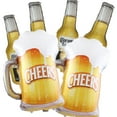 thumbnail image 1 of CYMYLAR Beer Mug & Corona Bottle Mylar Balloon Party Decoration Kit, 6 Piece, 1 of 8