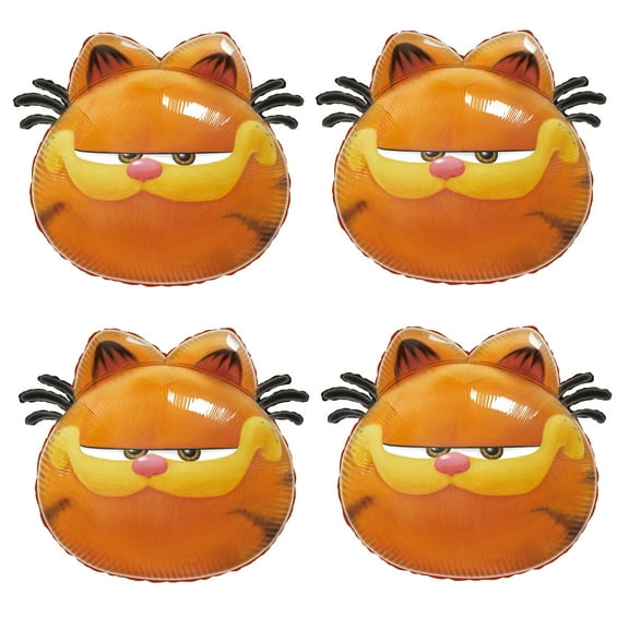 CYMYLAR Garfield Mylar Balloon Arch Kit, Orange Cat, Birthday Party Decor, 4 Pieces