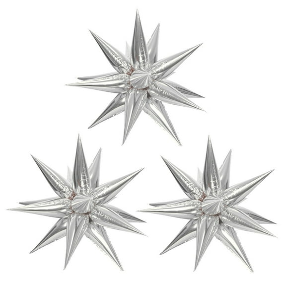 CYMYLAR Lightweight Unisex Kids Balloons, Aluminum Foil Silver Birthday, 26 Inch, 3 Count