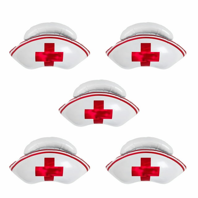 CYMYLAR Nurse Hat foil Balloon Nurse Graduation Decoration 27inch White