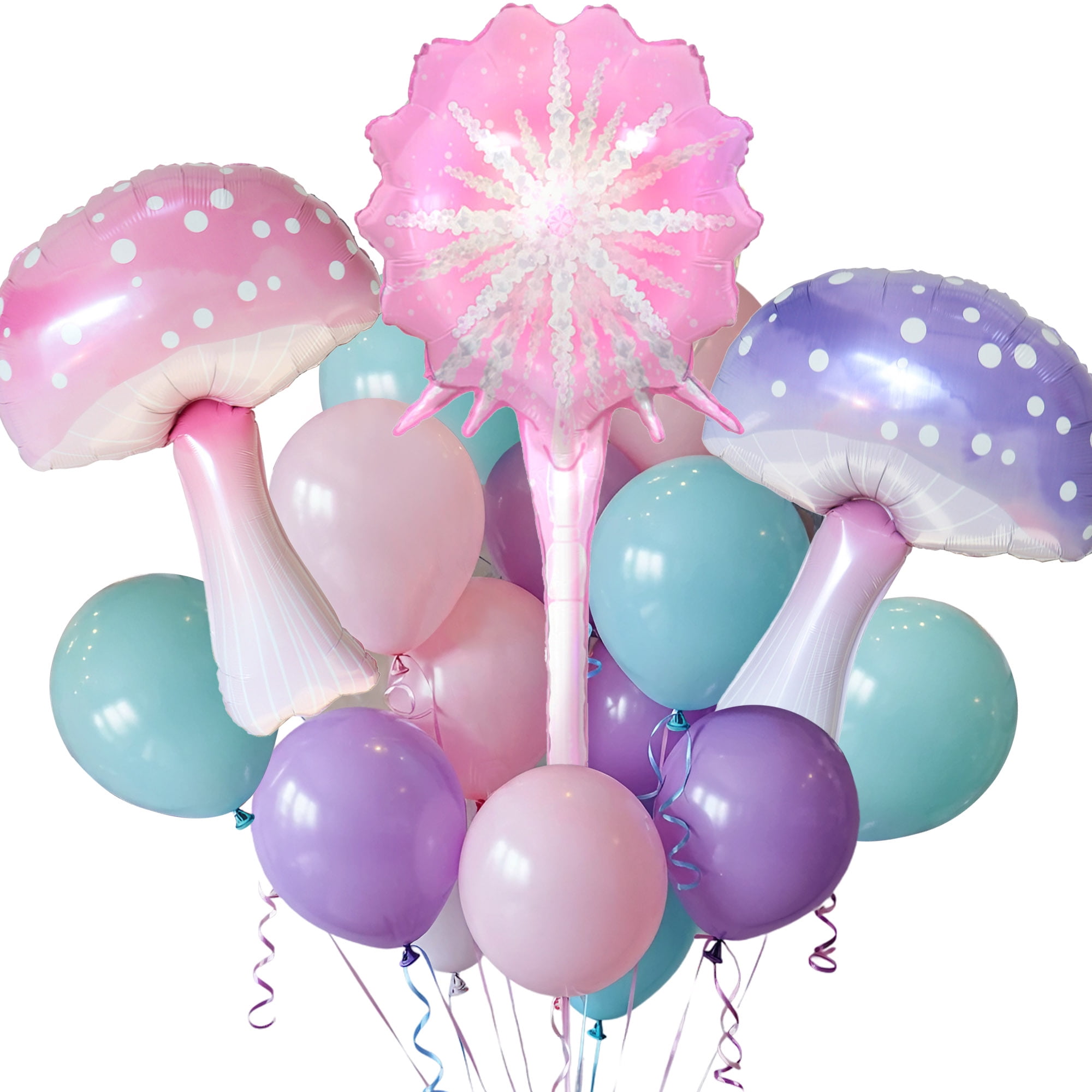 CYMYLAR Whimsical Mushroom | Sparkler Foil Balloon Set for Fairy Parties, Baby Showers, Birthdays