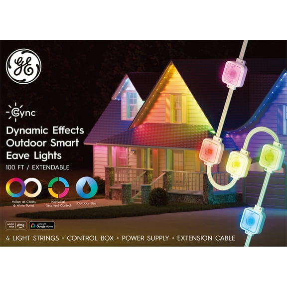 GE Cync 100 Eave Lights Smart Outdoor LED with IP65 Rating