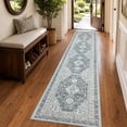 thumbnail image 1 of CYNERA Vintage Distressed Bohemian Runner Rug Gray 2'x10', Soft Machine Washable Foldable Non-Slip Carpet for Hallway Kitchen Entryway Living Room Bedroom, 1 of 8