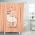 thumbnail image 1 of CYNLON Abstract Alpaca One Love Cute Llama Illustration Adorable America Bathroom Decor Bath Shower Curtain 60x72 inch, 1 of 1