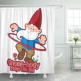 thumbnail image 1 of CYNLON Alphabet Gnome Body Gu Duck Hoops Hula Hooping Hooper Bathroom Decor Bath Shower Curtain 60x72 inch, 1 of 1