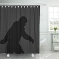 thumbnail image 1 of CYNLON Bigfoot Sasquatch Silhouette on Carbon Fiber Squatchin Gone Squatching Bathroom Decor Bath Shower Curtain 66x72 inch, 1 of 1