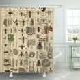 thumbnail image 1 of CYNLON Biology Vintage Insects Entomology Taxonomy Nature Reversible Bees Wasps Bathroom Decor Bath Shower Curtain 60x72 inch, 1 of 1