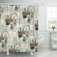 thumbnail image 1 of CYNLON Blue France Paris in Bleu French Cancan Gargoyle Postage Bathroom Decor Bath Shower Curtain 66x72 inch, 1 of 1