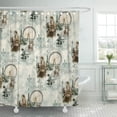 thumbnail image 1 of CYNLON Blue France Paris in Bleu French Cancan Gargoyle Postage Bathroom Decor Bath Shower Curtain 66x72 inch, 1 of 1