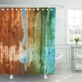 thumbnail image 1 of CYNLON Brown Steel Bright Rusty Blue Green Orange Abstract Architecture Bathroom Decor Bath Shower Curtain 66x72 inch, 1 of 1