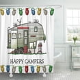 thumbnail image 1 of CYNLON Camping High Tech Wheel Trailer Fifth Rally Whimsical Vintage Bathroom Decor Bath Shower Curtain 60x72 inch, 1 of 1